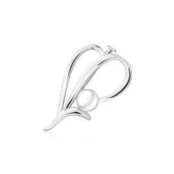 Brosa argint cu perla naturala alba DiAmanti SK24471BR_W-G (Argint 925‰ 3,1 g.)